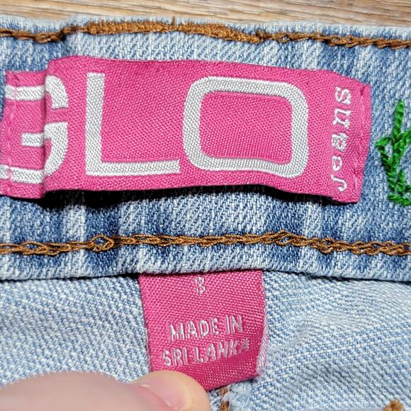 Glo Jeans Junior Denim Shorts w/ Embroidery - Size 3 - Picture 7 of 8